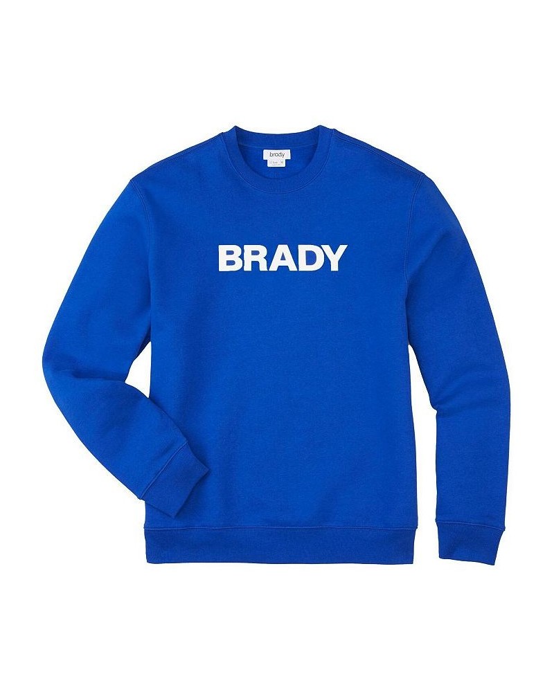 Men's Brady Blue Wordmark Pullover Sweatshirt $42.00 Sweatshirt