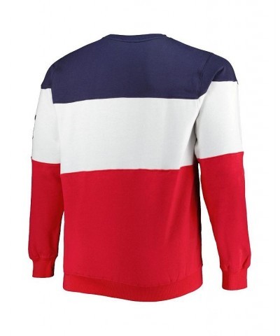 Men's Navy, White Atlanta Braves Big and Tall Pullover Sweatshirt $33.00 Sweatshirt