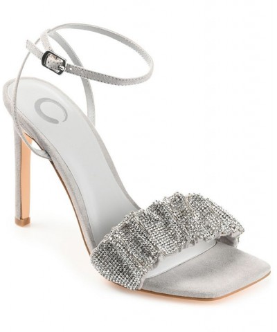 Women's Arlette Rhinestone Stilettos Gray $36.30 Shoes