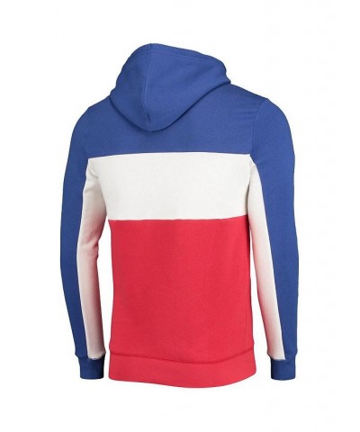 Men's Royal, White LA Clippers Wordmark Colorblock Fleece Pullover Hoodie $32.00 Sweatshirt