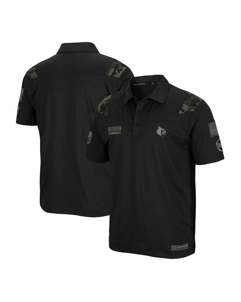 Men's Black Louisville Cardinals OHT Military Inspired Appreciation Sierra Polo $31.19 Polo Shirts