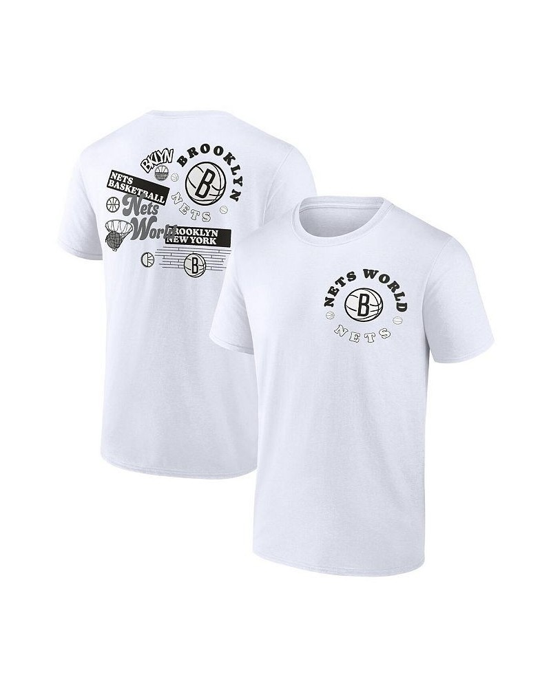 Men's Branded White Brooklyn Nets Street Collective T-shirt $21.41 T-Shirts