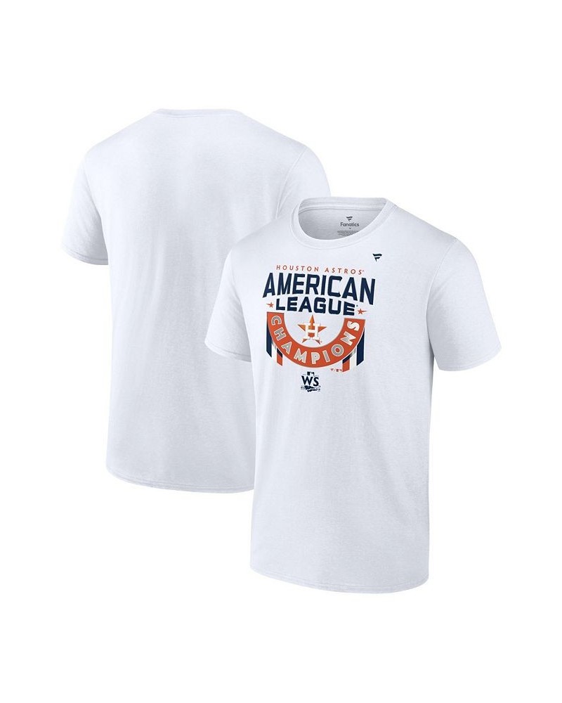 Men's Branded White Houston Astros 2022 American League Champions Locker Room Short Sleeve T-shirt $29.49 T-Shirts