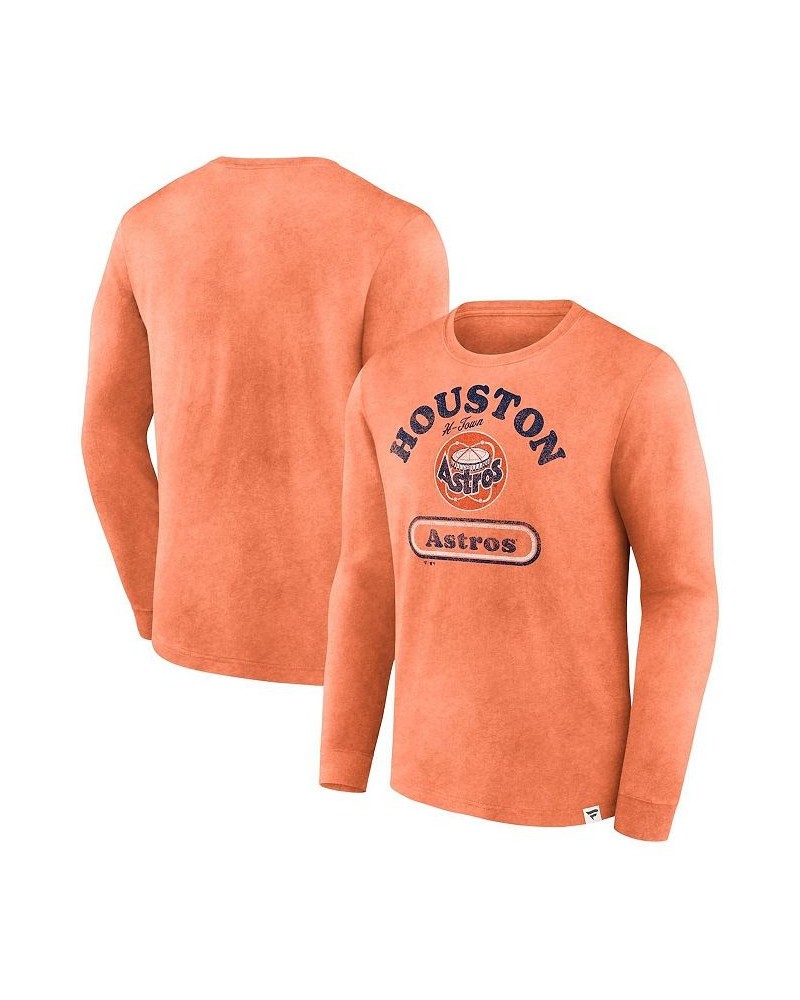 Men's Branded Orange Houston Astros Circus Catch Long Sleeve T-shirt $29.14 T-Shirts