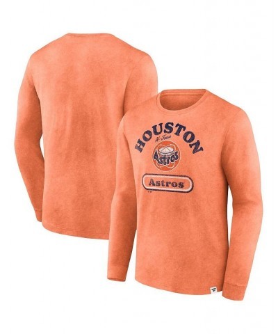 Men's Branded Orange Houston Astros Circus Catch Long Sleeve T-shirt $29.14 T-Shirts