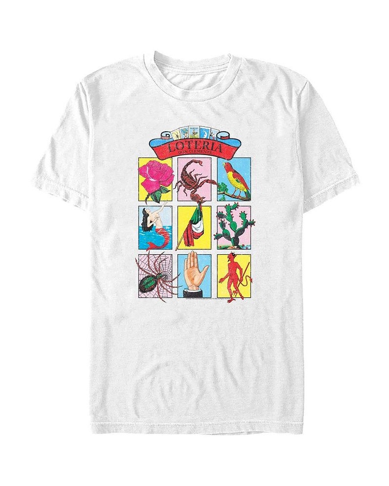 Men's Loteria Card Box Up Short Sleeve T-shirt White $19.59 T-Shirts