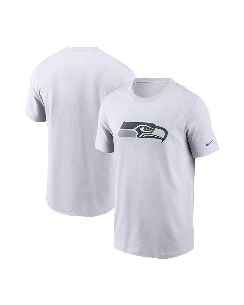 Men's White Seattle Seahawks Primary Logo T-shirt $19.43 T-Shirts