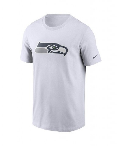 Men's White Seattle Seahawks Primary Logo T-shirt $19.43 T-Shirts