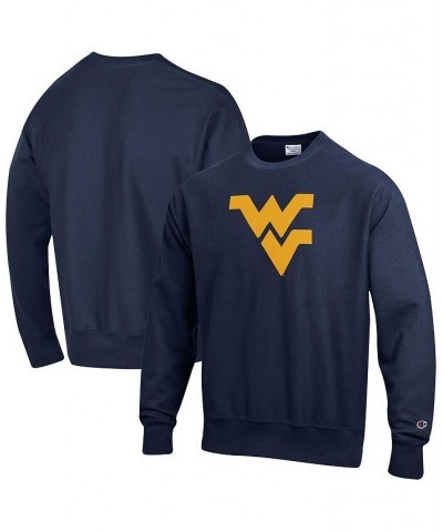 Men's Navy West Virginia Mountaineers Vault Logo Reverse Weave Pullover Sweatshirt $46.74 Sweatshirt