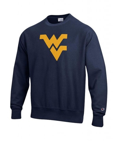 Men's Navy West Virginia Mountaineers Vault Logo Reverse Weave Pullover Sweatshirt $46.74 Sweatshirt