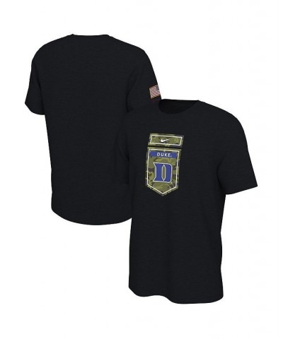 Men's Black Duke Blue Devils Veterans Camo T-shirt $17.27 T-Shirts