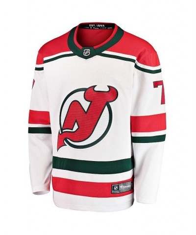 Men's Branded Dougie Hamilton White New Jersey Devils 2022/23 Heritage Premier Breakaway Jersey $63.45 Jersey