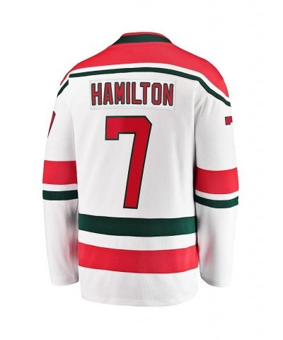 Men's Branded Dougie Hamilton White New Jersey Devils 2022/23 Heritage Premier Breakaway Jersey $63.45 Jersey