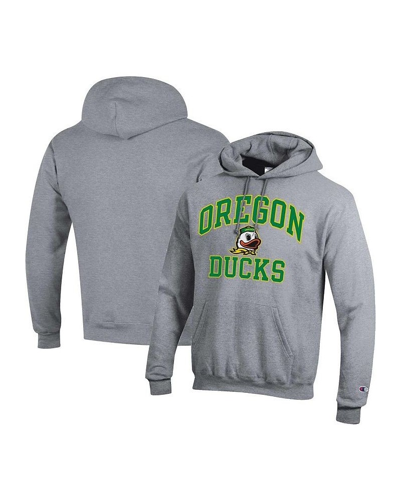 Men's Heather Gray Oregon Ducks High Motor Pullover Hoodie $32.90 Sweatshirt