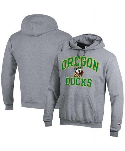 Men's Heather Gray Oregon Ducks High Motor Pullover Hoodie $32.90 Sweatshirt