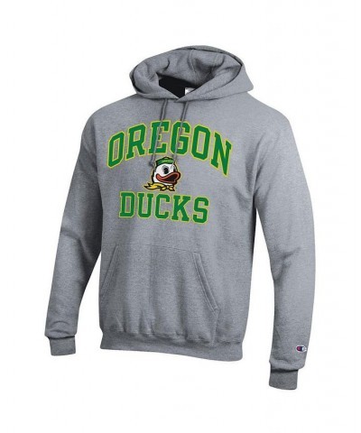 Men's Heather Gray Oregon Ducks High Motor Pullover Hoodie $32.90 Sweatshirt