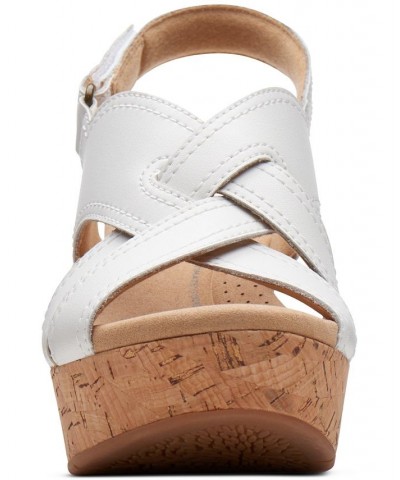 Women's Rose Erin Woven-Strap Wedge Sandals White $42.51 Shoes