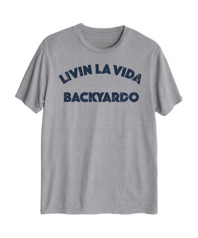 Hybrid Men's La Vida Backyard Graphic T-Shirt Gray $17.50 T-Shirts