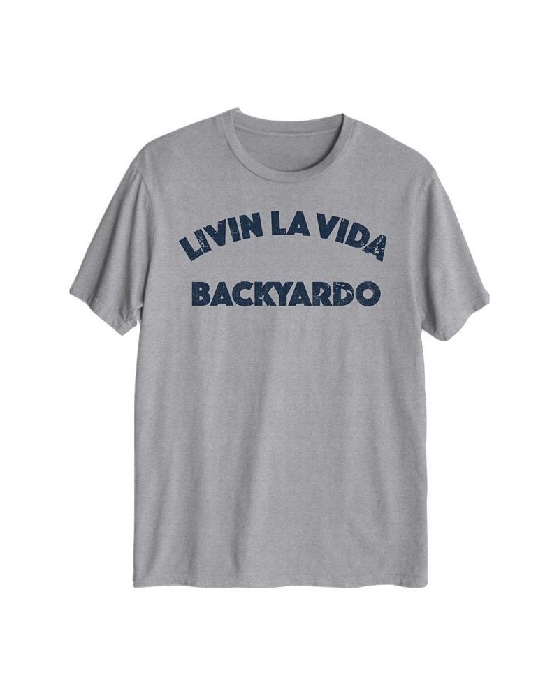 Hybrid Men's La Vida Backyard Graphic T-Shirt Gray $17.50 T-Shirts