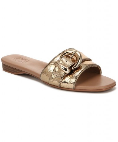 Santiago Slide Sandals Gold $39.24 Shoes