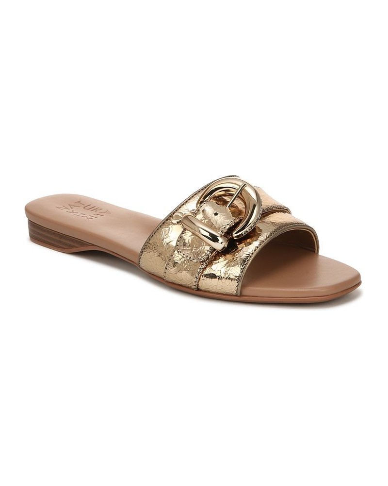 Santiago Slide Sandals Gold $39.24 Shoes