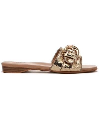 Santiago Slide Sandals Gold $39.24 Shoes