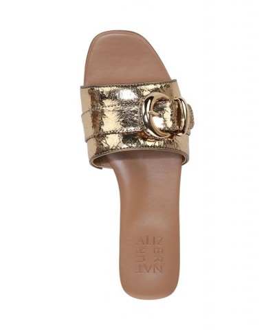 Santiago Slide Sandals Gold $39.24 Shoes