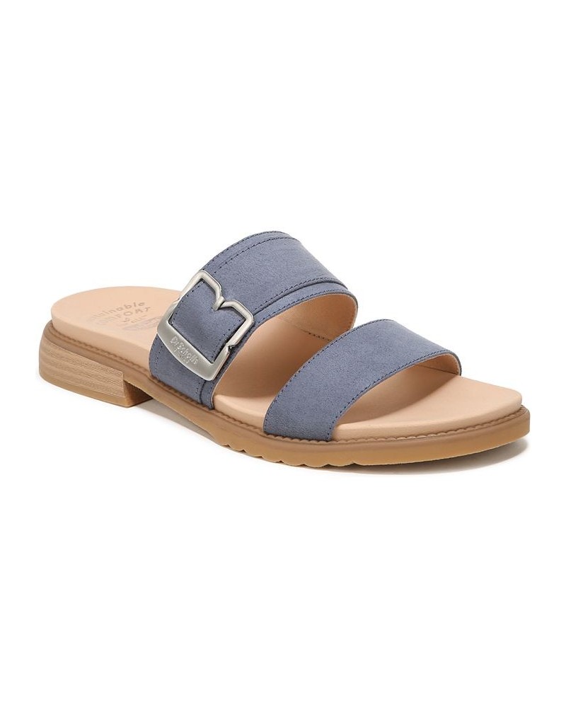 Women's Alyssa Slide Sandals Blue $45.90 Shoes