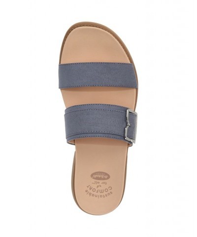 Women's Alyssa Slide Sandals Blue $45.90 Shoes