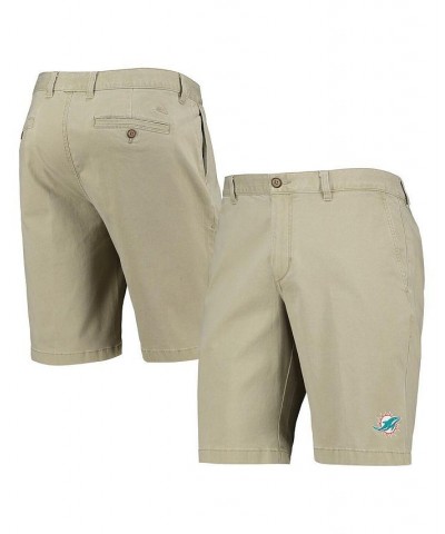 Men's Khaki Miami Dolphins Boracay Tri-Blend Shorts $46.25 Shorts