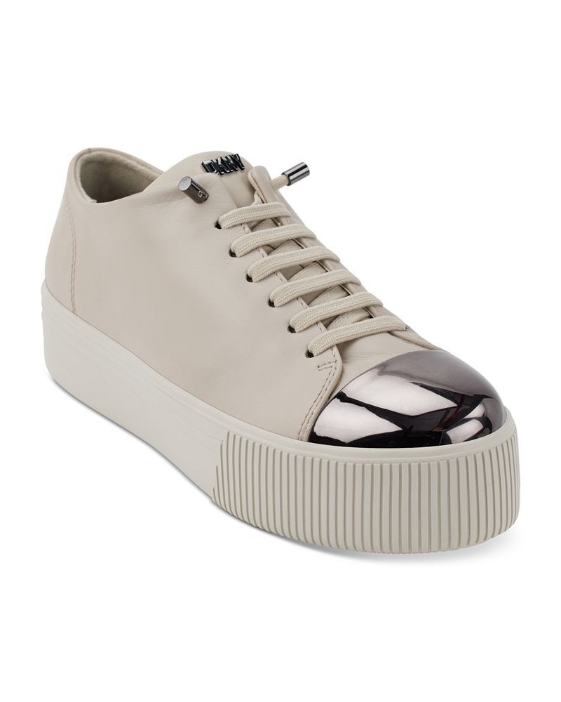 Virgo Lace-Up Platform Sneakers White $55.60 Shoes