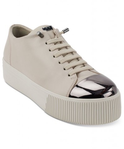 Virgo Lace-Up Platform Sneakers White $55.60 Shoes