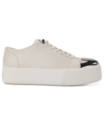 Virgo Lace-Up Platform Sneakers White $55.60 Shoes