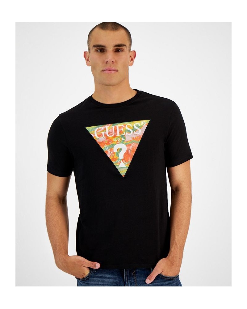 Men's Classic-Fit Triangle Logo Graphic T-Shirt Black $20.34 T-Shirts