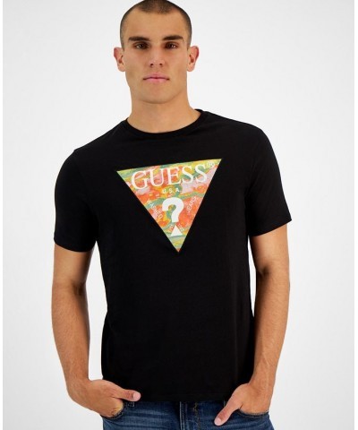 Men's Classic-Fit Triangle Logo Graphic T-Shirt Black $20.34 T-Shirts