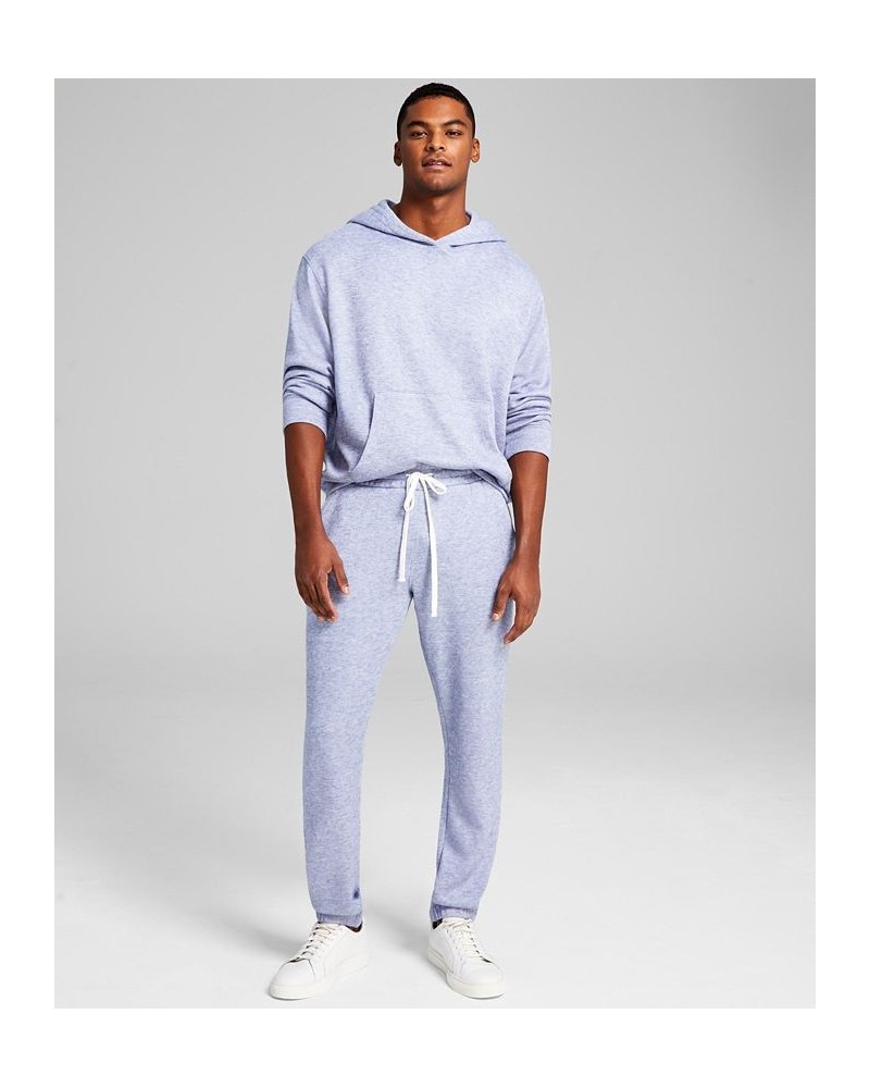 Men's Cozy Fleece Solid Jogger Pants Blue $19.55 Pants