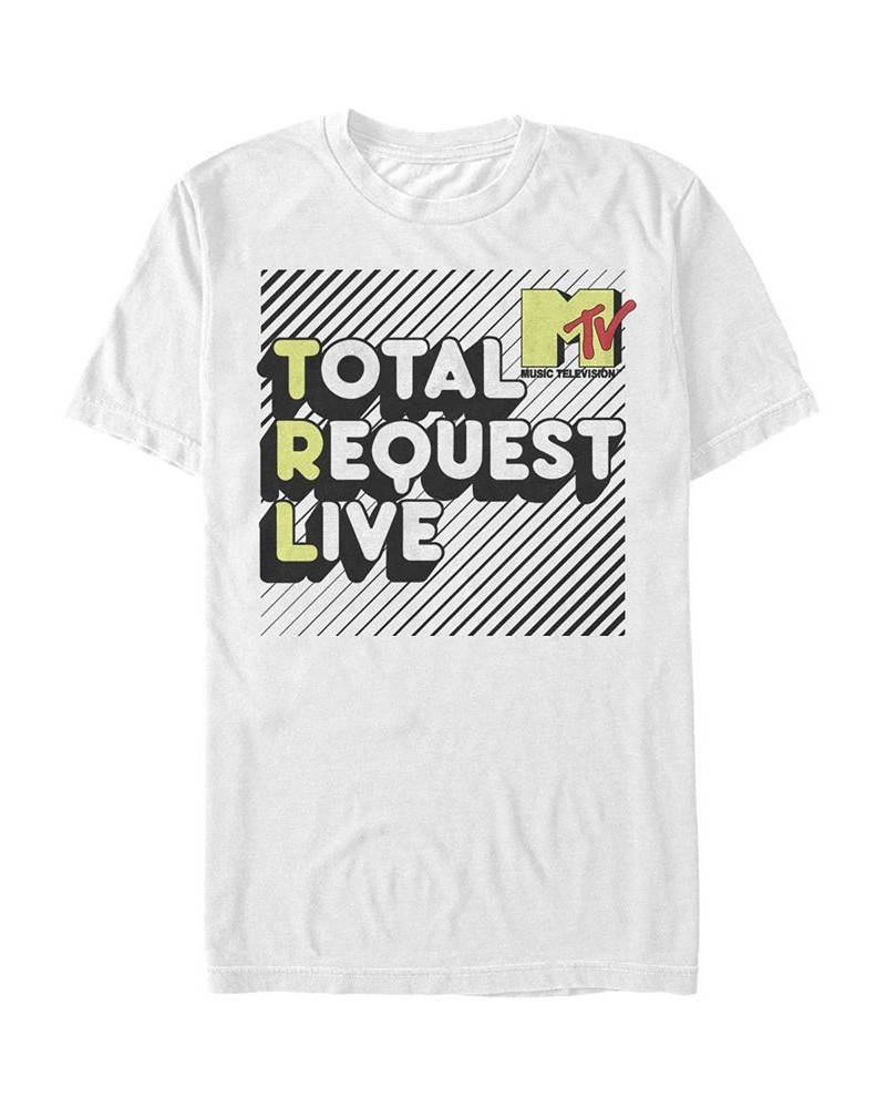 MTV Men's Total Request Live Bubble Letters Short Sleeve T-Shirt White $20.29 T-Shirts