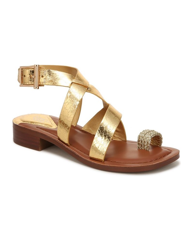 Ina Ankle Strap Sandals Gold $52.00 Shoes