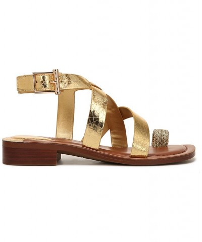 Ina Ankle Strap Sandals Gold $52.00 Shoes