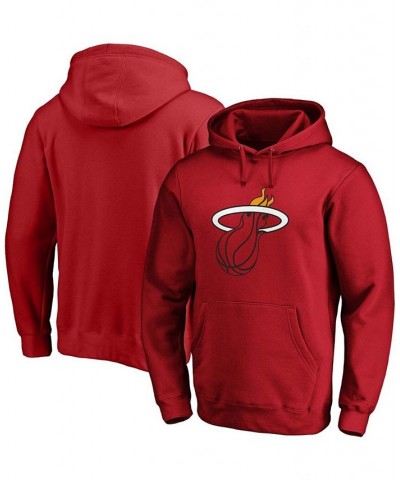 Men's Red Miami Heat Primary Team Logo Pullover Hoodie $26.40 Sweatshirt