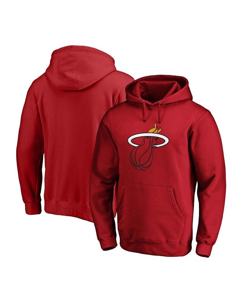 Men's Red Miami Heat Primary Team Logo Pullover Hoodie $26.40 Sweatshirt