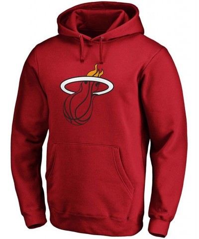 Men's Red Miami Heat Primary Team Logo Pullover Hoodie $26.40 Sweatshirt