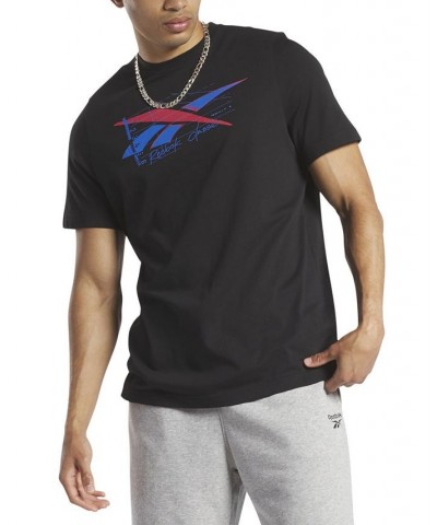 Men's Vector Logo Graphic T-Shirt Black $16.68 T-Shirts