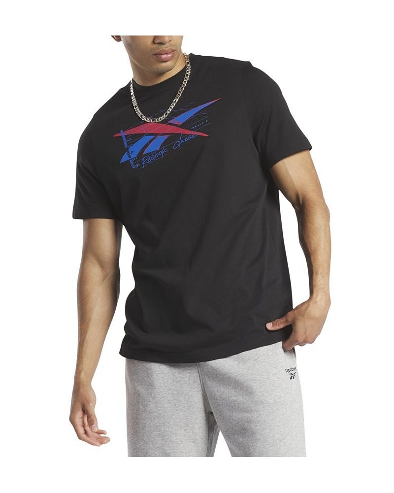 Men's Vector Logo Graphic T-Shirt Black $16.68 T-Shirts