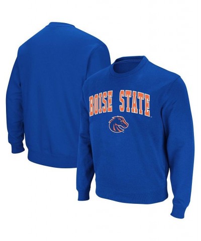 Men's Royal Boise State Broncos Arch and Logo Crew Neck Sweatshirt $27.00 Sweatshirt