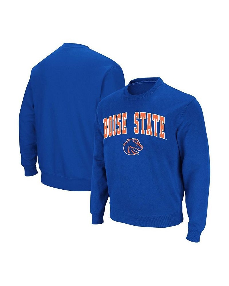 Men's Royal Boise State Broncos Arch and Logo Crew Neck Sweatshirt $27.00 Sweatshirt