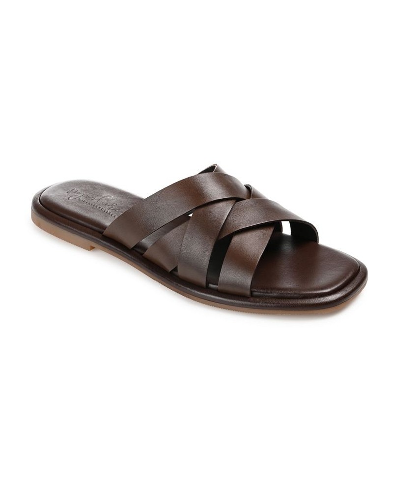 Women's Parkker Woven Sandals Brown $54.60 Shoes