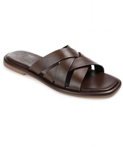 Women's Parkker Woven Sandals Brown $54.60 Shoes