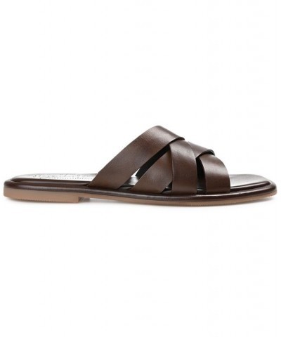 Women's Parkker Woven Sandals Brown $54.60 Shoes