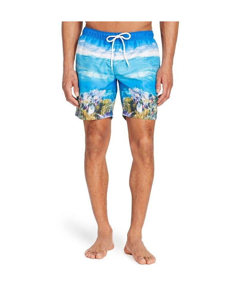 Men's Standard-Fit 7.5" Scuba Swim Trunks Blue $36.72 Swimsuits